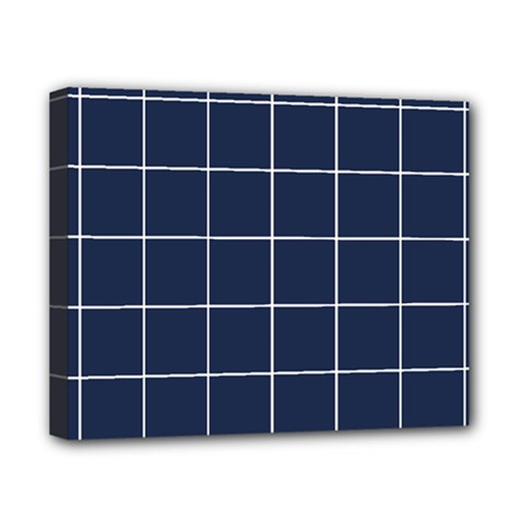 Blue Buffalo Plaid Canvas 10  X 8  (stretched) by goljakoff