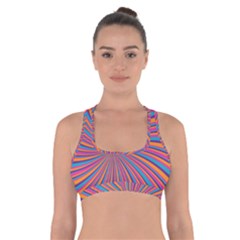 Psychedelic Groovy Pattern 2 Cross Back Sports Bra by designsbymallika