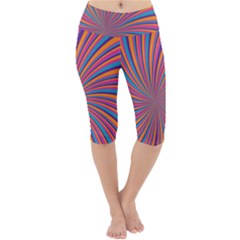 Psychedelic Groovy Pattern 2 Lightweight Velour Cropped Yoga Leggings by designsbymallika