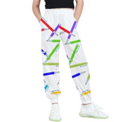 Pen Pencil Color Write Tool Kids  Elastic Waist Pants by Dutashop