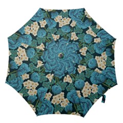 Blue Flowers Hook Handle Umbrellas (large) by goljakoff