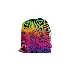 Abstract Jungle Drawstring Pouch (small) by icarusismartdesigns