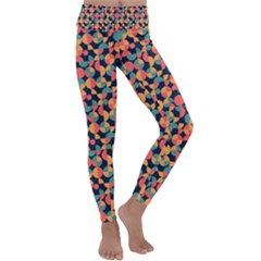 Beautiful Shapes Pattern Kids  Lightweight Velour Classic Yoga Leggings by designsbymallika
