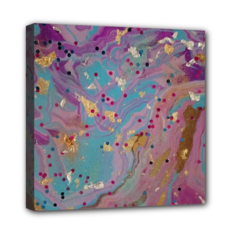My Pour Cup Painting 7 2 Cbdoilprincess    3e784cd8-e6d8-4a8a-b63e-e3fb6a978394 Mini Canvas 8  X 8  (stretched) by CBDOilPrincess1