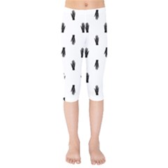 Vampire Hand Motif Graphic Print Pattern Kids  Capri Leggings  by dflcprintsclothing