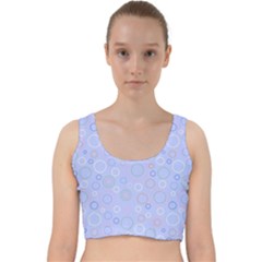 Circle Velvet Racer Back Crop Top by SychEva