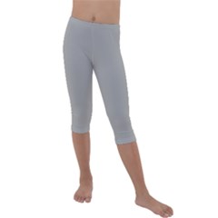 Drizzle Grey Kids  Lightweight Velour Capri Leggings  by FabChoice