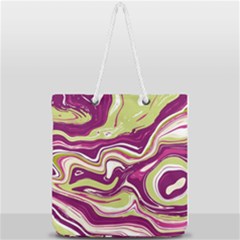 Vector Vivid Marble Pattern 5 Full Print Rope Handle Tote (large) by goljakoff