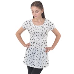 Rain  Puff Sleeve Tunic Top by Sobalvarro