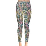 Multicolored Watercolor Stones Inside Out Leggings