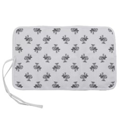 Black And White Sketchy Birds Motif Pattern Pen Storage Case (m) by dflcprintsclothing