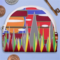 Forrest Sunset Horseshoe Style Canvas Pouch by LW323