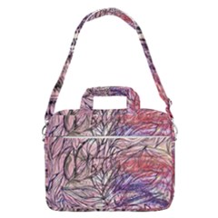 Mixed Media Leaves Macbook Pro Shoulder Laptop Bag (large) by kaleidomarblingart