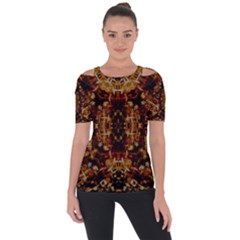 Gloryplace Shoulder Cut Out Short Sleeve Top by LW323