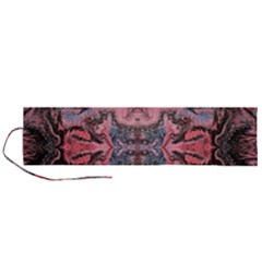 Pink Arabesque Iv Roll Up Canvas Pencil Holder (l)
