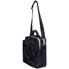 Black Topography Crossbody Day Bag by goljakoff