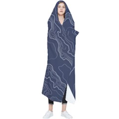 Topography Map Wearable Blanket by goljakoff