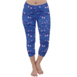Branches With Peach Flowers Capri Winter Leggings 