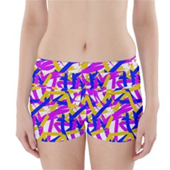 Colored Stripes Boyleg Bikini Wrap Bottoms by UniqueThings