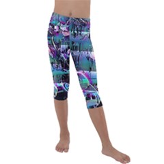 Technophile s Bane Kids  Lightweight Velour Capri Leggings  by MRNStudios