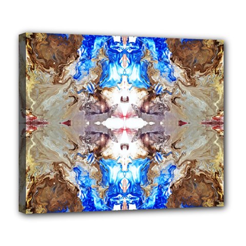 Abstract Acrylic Pouring Art Deluxe Canvas 24  X 20  (stretched)