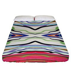 Bohemian Colorful Pattern B Fitted Sheet (king Size) by gloriasanchez