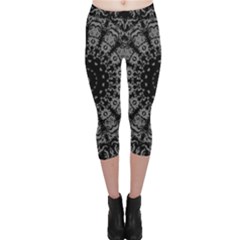 Gothic Mandala Capri Leggings  by MRNStudios