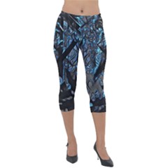 Sputnik Lightweight Velour Capri Leggings  by MRNStudios