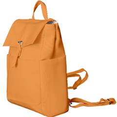 Deep Saffron Orange Buckle Everyday Backpack by FabChoice