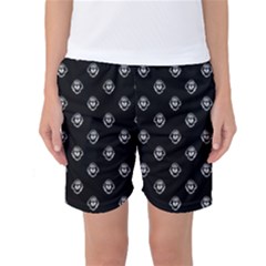 Funny Ghost Sketchy Drawing Pattern Women s Basketball Shorts by dflcprintsclothing