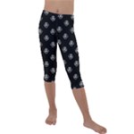 Funny Ghost Sketchy Drawing Pattern Kids  Lightweight Velour Capri Leggings 