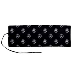 Funny Ghost Sketchy Drawing Pattern Roll Up Canvas Pencil Holder (m) by dflcprintsclothing