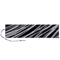 Galaxy Motion Black And White Print Roll Up Canvas Pencil Holder (l) by dflcprintsclothing