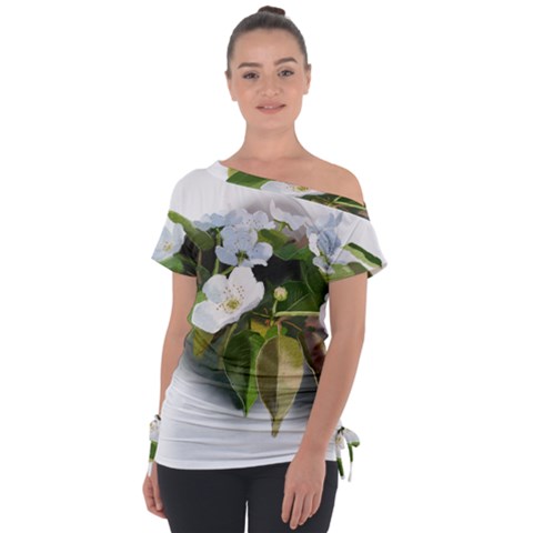 F69ccc07-4684-4c4d-951f-7f1801ec955e Off Shoulder Tie-up Tee by SychEva