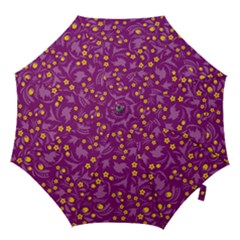 Folk Flowers Art Pattern Floral Abstract Surface Design  Seamless Pattern Hook Handle Umbrellas (large) by Eskimos