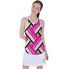 Pop Art Mosaic Racer Back Mesh Tank Top by essentialimage365