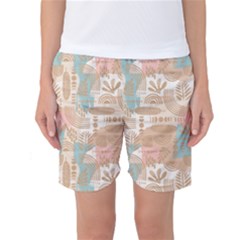 Off White Minimal Art Women s Basketball Shorts by designsbymallika