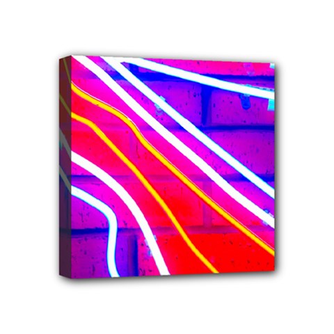 Pop Art Neon Lights Mini Canvas 4  X 4  (stretched) by essentialimage365