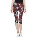 Hexagonal blocks pattern, mixed colors Inside Out Lightweight Velour Capri Leggings  View3