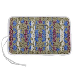 Ornament Striped Textured Colored Pattern Pen Storage Case (l) by dflcprintsclothing