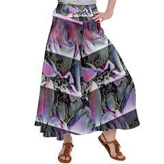 Techno Bouquet Satin Palazzo Pants by MRNStudios