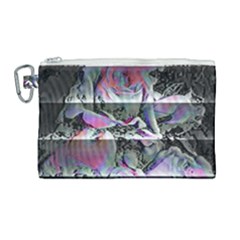 Techno Bouquet Canvas Cosmetic Bag (large) by MRNStudios