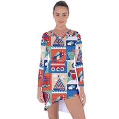 Travel With Love Asymmetric Cut-out Shift Dress by designsbymallika