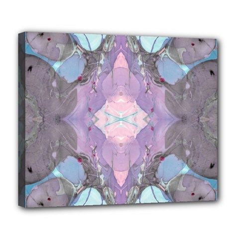 Marbled Patterns Deluxe Canvas 24  X 20  (stretched) by kaleidomarblingart