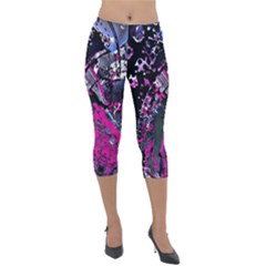 Rollercoaster Lightweight Velour Capri Leggings  by MRNStudios