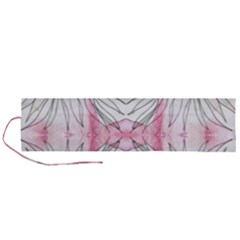 Line Drawing On Pink Roll Up Canvas Pencil Holder (l) by kaleidomarblingart