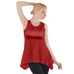 Print Cornell Red Pattern Design Side Drop Tank Tunic by dflcprintsclothing