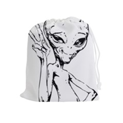 Paul Alien Drawstring Pouch (xl) by KenArtShop