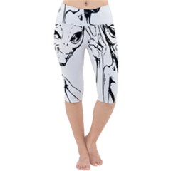 Paul Alien Lightweight Velour Cropped Yoga Leggings by KenArtShop