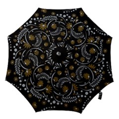 Folk Flowers Pattern Hook Handle Umbrellas (small) by Eskimos